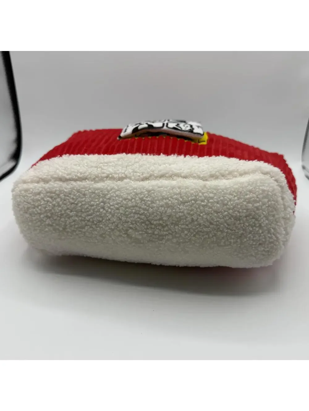 Dr Seuss Cat in the Hat Plush Dog Toy with Squeaker House Red Corduroy Exterior